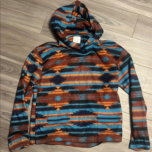 Tribal Print Hooded Sweater - Multicolor - Picture 1 of 4